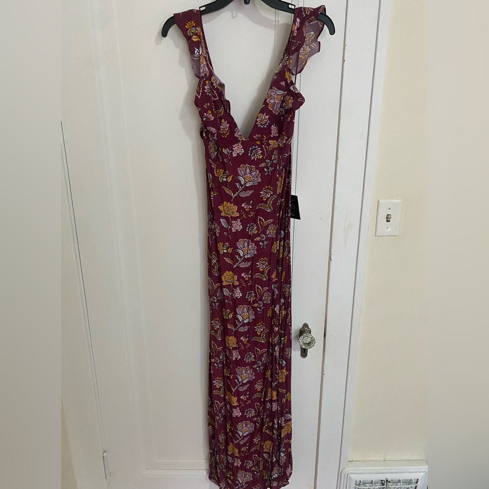 Floral dress, flutter tank sleeves!